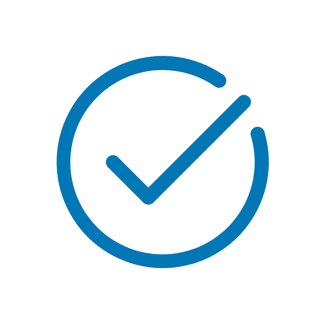 Foto de un tic positivo en azul. Jabellan es experto en estampacion en frio de piezas metalicas