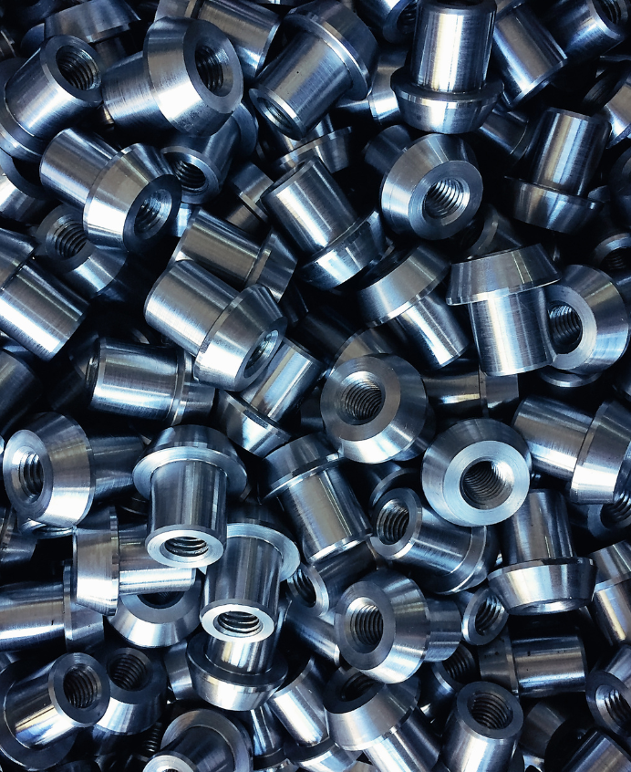 Decoletaje económico y Mecanizado CNC 7 Foto de piezas de decolaje de acero hechas con torno CNC de Jabellan. Decoletaje economico Barcelona